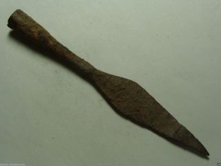 Rare Roman Battle Javelin Arrowhead Bolt Head Small Spear Blade Artifact photo