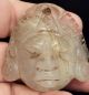 Crystal Mayan Face Pendant - Mesoamerican Statue - Antique Pre Columbian Artifacts The Americas photo 1