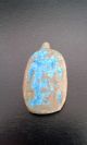 Egyptian Blue Glazed Faience Amulet Cartouche Pendant Egyptian photo 3