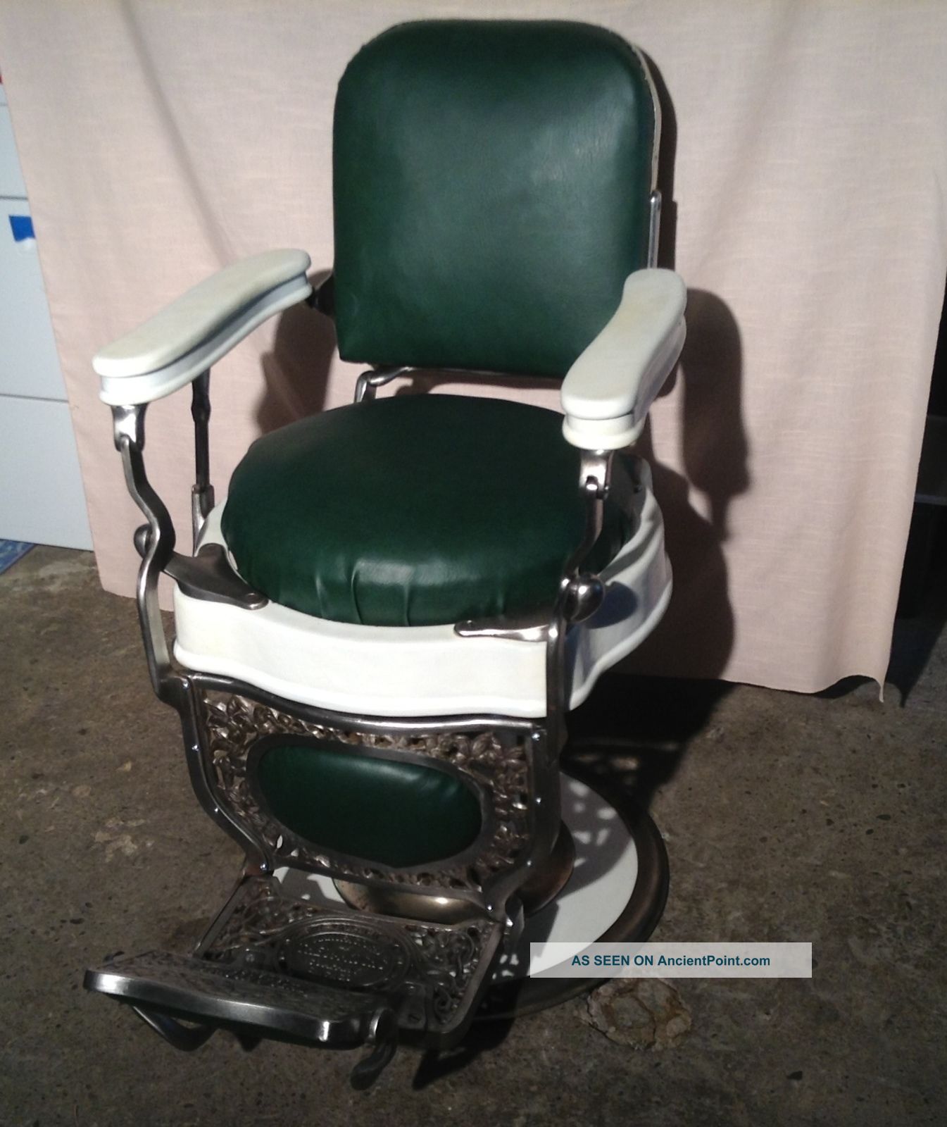 Antique Theo A.  Kochs Barber Chair,  Restored,  Great Barber Chairs photo