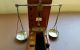 Antique Kohl Busch Miniature Gold Jewelers Apothecary Scale Portable Wood Case Scales photo 1