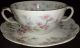 1894 - 1931 Lovely Floral 32a Haviland Limoges Handpainted Bouillon Cup & Saucer Cups & Saucers photo 1