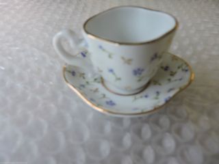 Floral Bone China Tea Cup & Saucer By Cape Craftsman 2000 (ref 2) photo