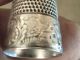 Antique Victorian Sterling Sewing Thimble Mountain Lodge Scene On Thimble Thimbles photo 1