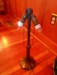 Antique Heavy Metal Lamp Base Hubbell Sockets Vintage Stained Glass Shade Lamps photo 6