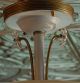 Vintage Art Deco 30 ' S 40 ' S Glass Ceiling Light Fixture Chandelier With Rosettes Chandeliers, Fixtures, Sconces photo 2