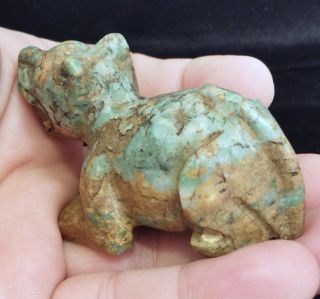 Jade Dog Effigy - Mesoamerican Statue - Antique Pre Columbian Artifacts photo