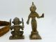 Antiques Tibetan Silver Carving Exorcism Buddha Statue Pack With 2 Brass Statues Tibet photo 6