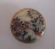 Antique Japanese Satsuma Button Of Bird & Flora Signed Gold Border Buttons photo 3