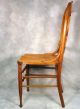 Antique Oak Wood Dining Chair Carved Back Wood Seat 1900-1950 photo 6