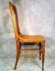 Antique Oak Wood Dining Chair Carved Back Wood Seat 1900-1950 photo 8