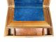 Antique Lap Travel Desk Blue Velvet Lining - Excelsior Drug Store Bw Huntley 1800-1899 photo 3