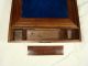 Antique Lap Travel Desk Blue Velvet Lining - Excelsior Drug Store Bw Huntley 1800-1899 photo 5