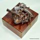 Antique Nautical Brass Sextant German Marine Sextant With Wooden Box Sextants photo 4