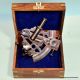 Antique Nautical Brass Sextant German Marine Sextant With Wooden Box Sextants photo 6