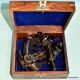 Antique Nautical Brass Sextant German Marine Sextant With Wooden Box Sextants photo 8