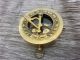 Maritime Dollond London Nautical Brass Sundial Compass Brass W Leather Box Compasses photo 2