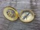Maritime Dollond London Nautical Brass Sundial Compass Brass W Leather Box Compasses photo 3