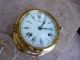 Vintage Brass Marine Ship Clock Wempe Chronometerwerke Hamburg Germany Clocks photo 7
