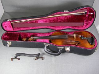 19c Violin Antonius Stradivaruis Fies Fabrikat Cremona 1735 Fried Aug Glass Nr photo
