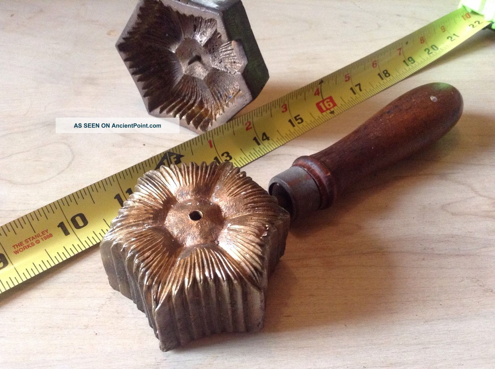 Antique Flower Press - Six Sided,  Silk Flower Iron - Molla Inc.  N.  Y. Industrial Molds photo