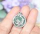 Natural Green Jade Boutique Hollow Out Carving Good Luck Old Dragon Pendant Other Antiquities photo 2