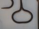 3 Farm Primitive Tools 1 Inch Barn Auger / Drill Forged Meat Hook & Hay Hook Primitives photo 5