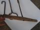 3 Farm Primitive Tools 1 Inch Barn Auger / Drill Forged Meat Hook & Hay Hook Primitives photo 8