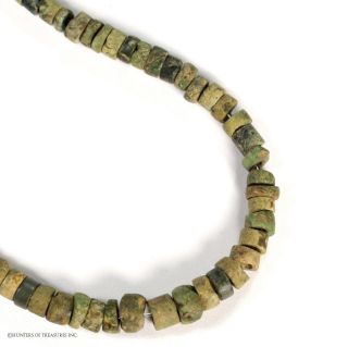 Small Strand Of Ancient Pre Columbian Tairona Green Stone Jadeite Beads Artifact photo