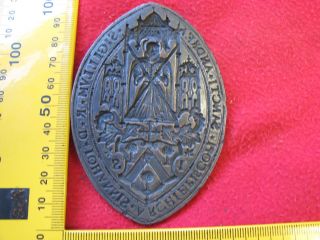 Post Medieval Great Bronze Seal Of Archbishop John Spotiswood 1565 - 1639 Ad photo