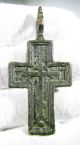 Late Medieval Period Bronze Cross Pendant - Wearable Artifact - D41 Roman photo 5