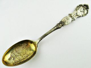 Antique Buffalo,  York Alvin Sterling Silver Souvenir Spoon 5 & 3/8 