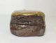 E282: Real Old Japanese Bizen Pottery Incense Case Kogo With Shifuku And Box Other Japanese Antiques photo 2
