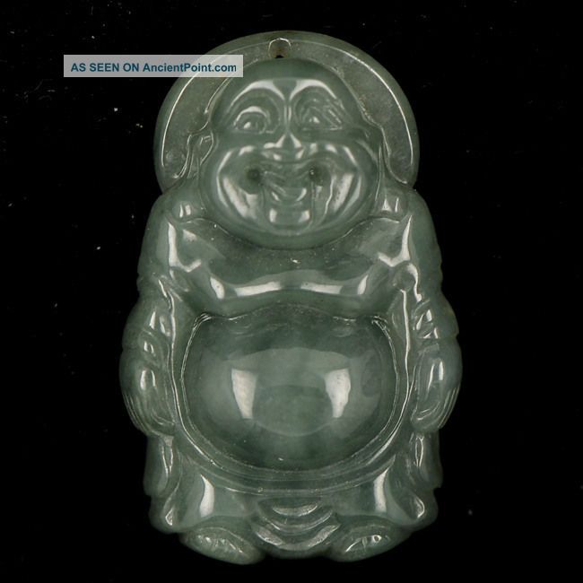 Green 100 Natural Grade A Jade Jadite Buddha Handmade Pendant Necklace（pa - 820） Buddha photo