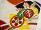 Japanese Kimono Silk Fabric Vintage Scrap Of Cloth Antique Flower/fan/pink 2211b Kimonos & Textiles photo 1