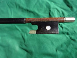 Old German Violin Bow Durro Nickel Silver & Ebony Pernambuco 51.  9 G C.  1920 photo