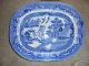 2 Willow Pattern Meat Serving Dishes - Warranted Stone China J.  C British photo 1