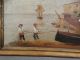 (2) Antique 19thc Primitive Fisherman Clipper Ship Seascape Folk Art Painting Other Maritime Antiques photo 5