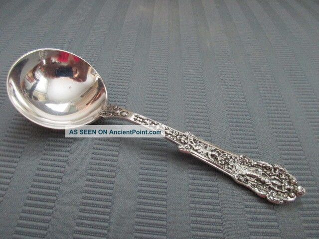Spoon Gorham Coligni 1889 Sterling Silver.  925 Mono Soup Bouillon Round Bowl Flatware & Silverware photo