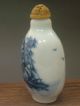 Blue And White Porcelain Oriental Vintage Chinese Old Porcelain Snuff Bottle 58 Snuff Bottles photo 1