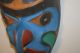Old Carved Cedar Northwest Coast Mask Primitive Folk Art Antique Paint Native American photo 10