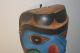 Old Carved Cedar Northwest Coast Mask Primitive Folk Art Antique Paint Native American photo 1