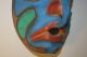 Old Carved Cedar Northwest Coast Mask Primitive Folk Art Antique Paint Native American photo 2