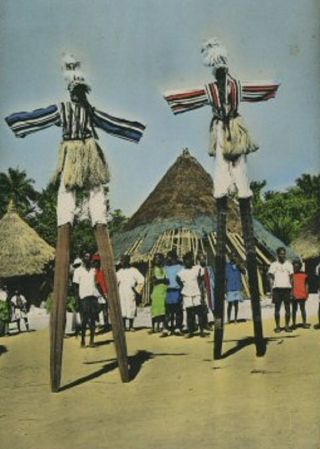African Tribal - 3495 Dan Gunyege Stilt Dancer Mask,  Cote D ' Ivoire (wee Guere) photo