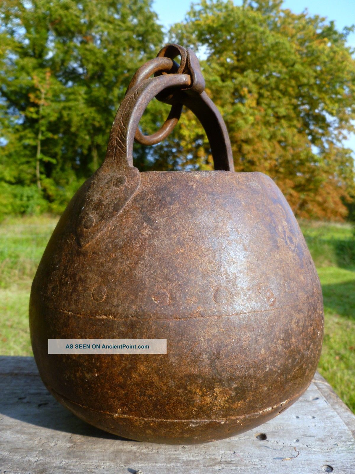 1700 ' S Antique Iron Pot Cooking Colonial Trade.  Kitchen Kettle Cauldron Bucket Other Antique Home & Hearth photo