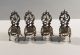 Four Victorian Sterling Silver Miniature Chairs; E.  T.  Bryant; 1897 Miniatures photo 1