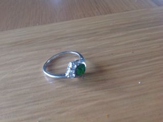 ' Beach Finds ' A Really Green Stone Ladies Ring Size - N. photo