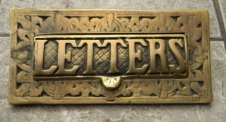 Edwardian Or 1920/30 ' S Quality Heavy Brass Letter Box photo