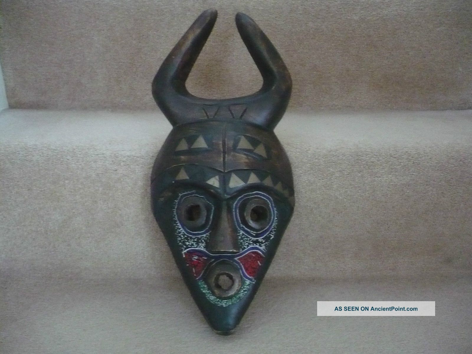 An Unbelievable Hand Carved Wooden Tribal Mask A Mask Other African Antiques photo