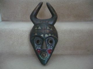 An Unbelievable Hand Carved Wooden Tribal Mask A Mask photo
